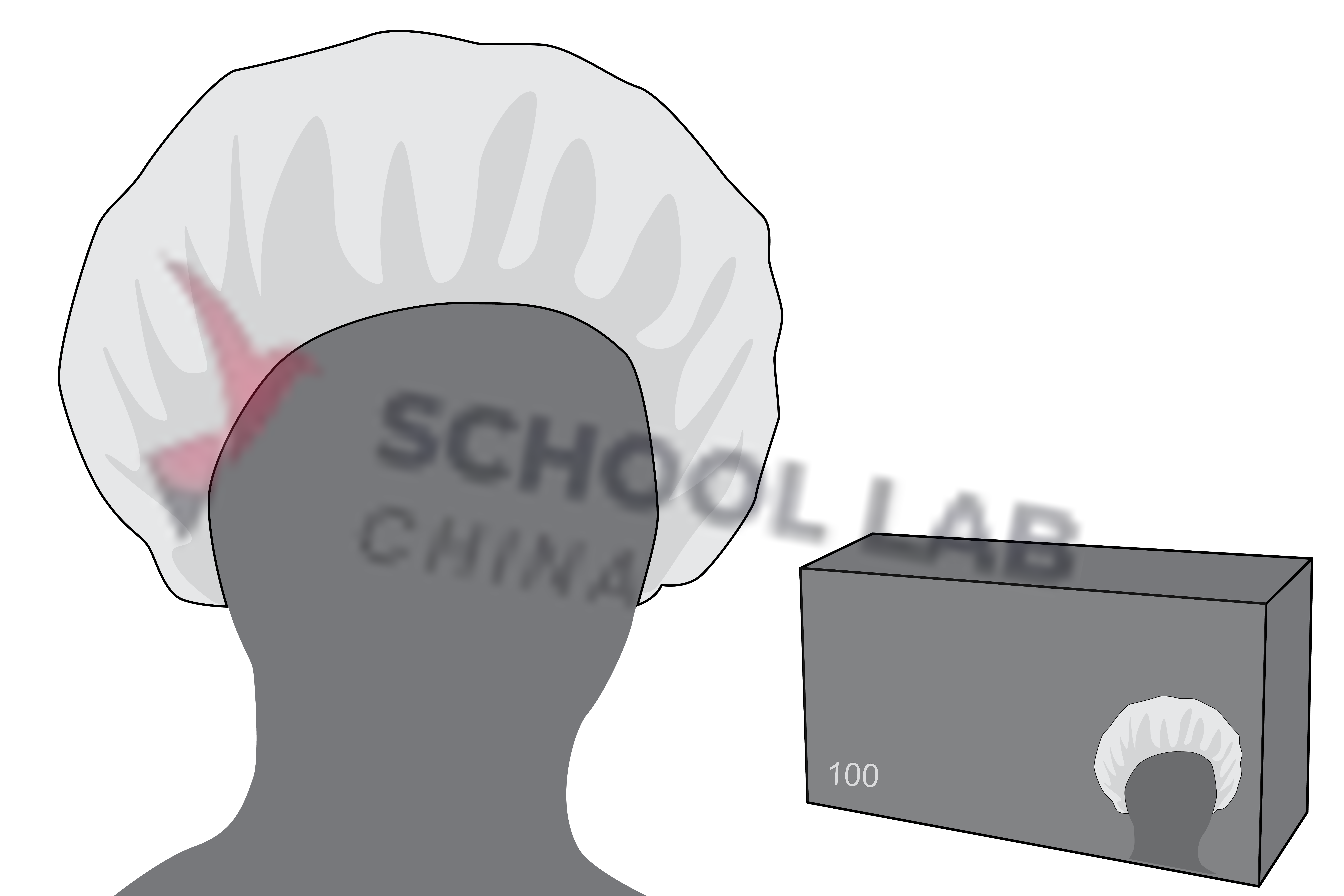 Cap,surgical,bouffant,non-woven,BOX-100